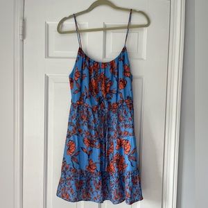 Alice + Olivia Blue and Red Floral Mini Dress
